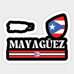 Mayaguez Puerto Rico Flag Mayaguez Puerto Rico Mayaguez Sticker